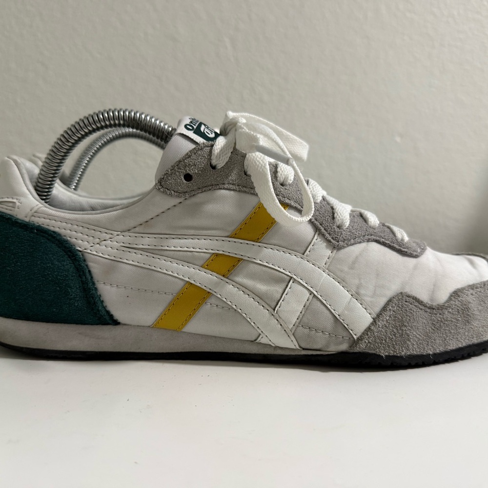 Onitsuka Tiger by Asics White Teal Yellow Low-Profile Sneakers - Picture 6 of 8